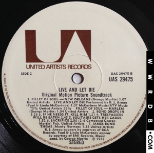 George Martin Live And Let Die United Kingdom LP (12") UAS 29475 product image photo cover number 3