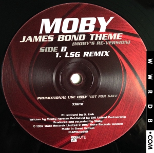 Moby James Bond Theme (Re-Version) United Kingdom 12" single PL12MUTE 210 product image photo cover number 3