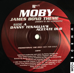 Moby James Bond Theme (Re-Version) United Kingdom 12" single PXL12MUTE 210 product image photo cover number 2
