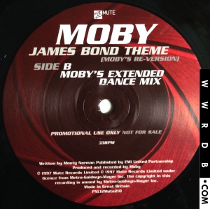 Moby James Bond Theme (Re-Version) United Kingdom 12" single PXL12MUTE 210 product image photo cover number 3