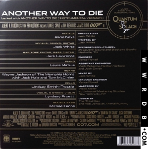 Jack White | Alicia Keys Another Way To Die United Kingdom 7" single XLS 007 product image photo cover number 1