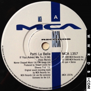Patti LaBelle If You Asked Me To United Kingdom 7" single MCA 1357 product image photo cover number 2
