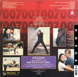 Bill Conti For Your Eyes Only German LP (12") 1C 064-400 023 product image photo cover number 1