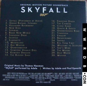 Thomas Newman Skyfall United Kingdom CD n/a product image photo cover number 1