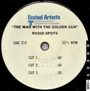 Various Artists The Man With The Golden Gun (Radio Spots) American 7" single UAC 213 product image photo cover